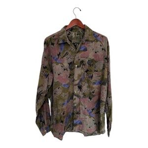 Vintage grungy pattern Men's Multicolor abstract shirt size medium